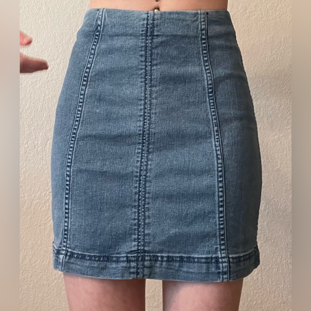Free People Colorblock Mini Skirt